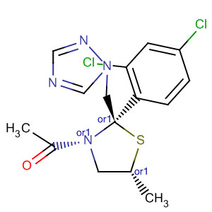 Thiazolidine,3-acetyl-2-(2,4-dichlorophenyl)-5-methyl-2-(1H-1,2,4-triazol-1-ylmethyl)-,cis-