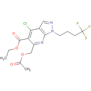 1H-Pyrazolo[3,4-b]pyridine-5-carboxylic acid,6-[(acetyloxy)methyl]-4-chloro-1-(4,4,4-trifluorobutyl)-, ethyl ester