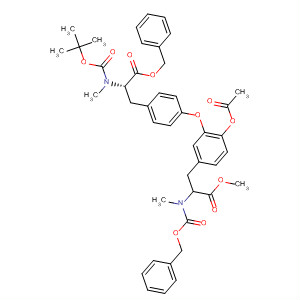 L-Tyrosine,O-[2-(acetyloxy)-5-[3-methoxy-2-[methyl[(phenylmethoxy)carbonyl]amino]-3-oxopropyl]phenyl]-N-[(1,1-dimethylethoxy)carbonyl]-N-methyl-,phenylmethyl ester, (S)-