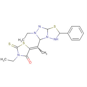4-Thiazolidinone,3-ethyl-5-[(2-ethyl-6-phenyl-1,2,4-triazolo[3,4-b][1,3,4]thiadiazol-3(2H)-ylidene)ethylidene]-2-thioxo-