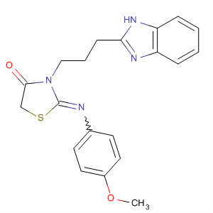 4-Thiazolidinone,3-[3-(1H-benzimidazol-2-yl)propyl]-2-[(4-methoxyphenyl)imino]-