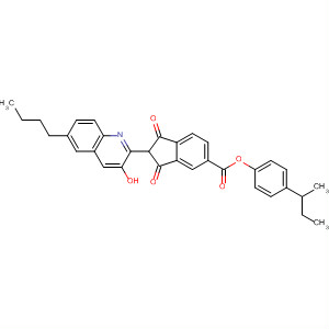 1H-Indene-5-carboxylic acid,2-(6-butyl-3-hydroxy-2-quinolinyl)-2,3-dihydro-1,3-dioxo-,4-(1-methylpropyl)phenyl ester