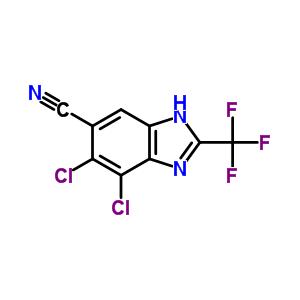 4,5-dichloro-2-(trifluoromethyl)-1H-benzimidazole-6-carbonitrile