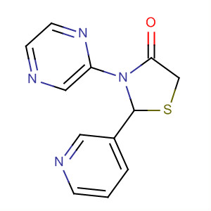 4-Thiazolidinone, 3-pyrazinyl-2-(3-pyridinyl)-