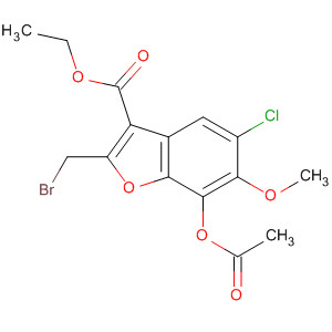 3-Benzofurancarboxylic acid,4-(acetyloxy)-2-(bromomethyl)-6-chloro-5-methoxy-, ethyl ester