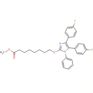 Octanoic acid,8-[[4,5-bis(4-fluorophenyl)-1-phenyl-1H-imidazol-2-yl]oxy]-, methyl ester