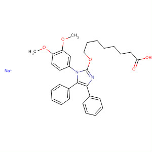 Octanoic acid,8-[[1-(3,4-dimethoxyphenyl)-4,5-diphenyl-1H-imidazol-2-yl]oxy]-, sodiumsalt
