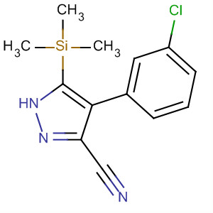 1H-Pyrazole-3-carbonitrile, 4-(3-chlorophenyl)-5-(trimethylsilyl)-
