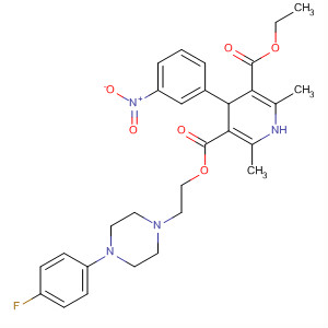 3,5-Pyridinedicarboxylic acid,1,4-dihydro-2,6-dimethyl-4-(3-nitrophenyl)-, ethyl2-[4-(4-fluorophenyl)-1-piperazinyl]ethyl ester