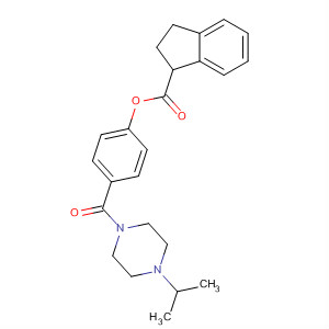1H-Indene-1-carboxylic acid, 2,3-dihydro-,4-[[4-(1-methylethyl)-1-piperazinyl]carbonyl]phenyl ester
