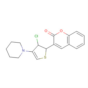 2H-Thieno[2,3-h]-1-benzopyran-2-one, 3-chloro-4-(1-piperidinyl)-