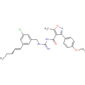4-Isoxazolecarboxamide,N-[[[[3-chloro-5-(1E)-1-penten-1-ylphenyl]methyl]amino]iminomethyl]-3-(4-methoxyphenyl)-5-methyl-