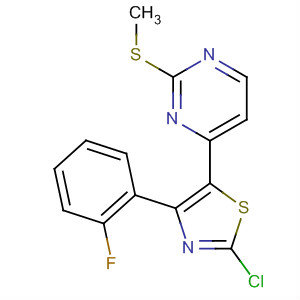 Pyrimidine, 4-[2-chloro-4-(2-fluorophenyl)-5-thiazolyl]-2-(methylthio)-
