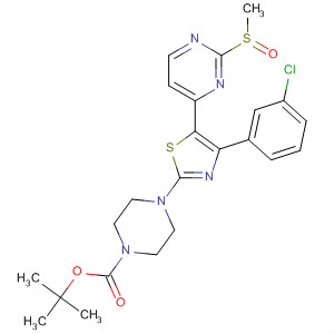 1-Piperazinecarboxylic acid,4-[4-(3-chlorophenyl)-5-[2-(methylsulfinyl)-4-pyrimidinyl]-2-thiazolyl]-,1,1-dimethylethyl ester