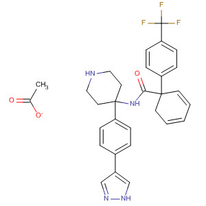 [1,1'-Biphenyl]-3-carboxamide,N-[4-[4-(1H-pyrazol-4-yl)phenyl]-4-piperidinyl]-4'-(trifluoromethyl)-,acetate (1:1)