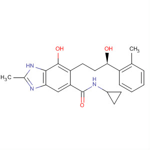 1H-Benzimidazole-5-carboxamide,N-cyclopropyl-7-hydroxy-6-[(3R)-3-hydroxy-3-(2-methylphenyl)propyl]-2-methyl-
