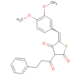 2,4(3H,5H)-Thiophenedione,5-[(3,4-dimethoxyphenyl)methylene]-3-(1-oxo-3-phenylpropyl)-