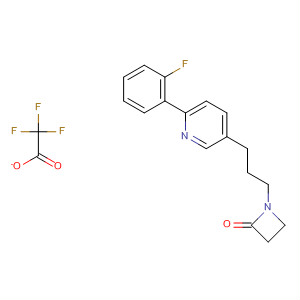 2-Azetidinone, 1-[3-[6-(2-fluorophenyl)-3-pyridinyl]propyl]-,2,2,2-trifluoroacetate (1:1)