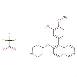 Benzenamine, 2-methoxy-5-[6-(4-piperidinyloxy)-5-isoquinolinyl]-,2,2,2-trifluoroacetate (1:1)