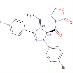 2-Oxazolidinone,3-[[(4R,5S)-1-(4-bromophenyl)-4-ethyl-3-(4-fluorophenyl)-4,5-dihydro-1H-pyrazol-5-yl]carbonyl]-, rel-