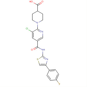 4-Piperidinecarboxylic acid,1-[3-chloro-5-[[[4-(4-fluorophenyl)-2-thiazolyl]amino]carbonyl]-2-pyridinyl]-