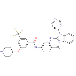 Benzamide,N-[4-methyl-3-[[1-(4-pyrimidinyl)-1H-benzimidazol-2-yl]amino]phenyl]-3-(4-piperidinyloxy)-5-(trifluoromethyl)-