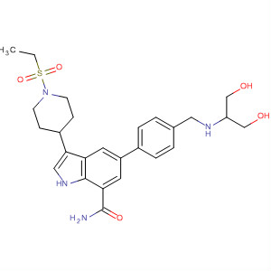 1H-Indole-7-carboxamide,3-[1-(ethylsulfonyl)-4-piperidinyl]-5-[4-[[[2-hydroxy-1-(hydroxymethyl)ethyl]amino]methyl]phenyl]-