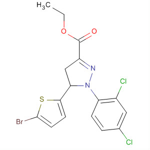 1H-Pyrazole-3-carboxylic acid,5-(5-bromo-2-thienyl)-1-(2,4-dichlorophenyl)-4,5-dihydro-, ethyl ester