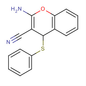4H-1-Benzopyran-3-carbonitrile, 2-amino-4-(phenylthio)-