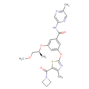 Benzamide,3-[[5-(1-azetidinylcarbonyl)-4-methyl-2-thiazolyl]oxy]-5-[(1S)-2-methoxy-1-methylethoxy]-N-(5-methyl-2-pyrazinyl)-