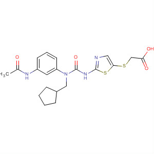 Acetic acid,2-[[2-[[[[3-(acetylamino)phenyl](cyclopentylmethyl)amino]carbonyl]amino]-5-thiazolyl]thio]-