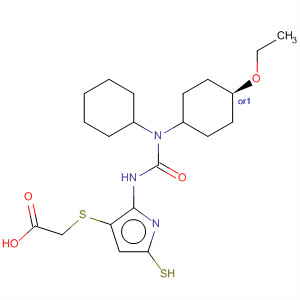 Acetic acid,2-[[2-[[[cyclohexyl(trans-4-ethoxycyclohexyl)amino]carbonyl]amino]-5-thiazolyl]thio]-