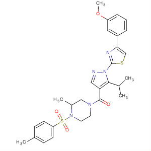 Methanone,[1-[4-(3-methoxyphenyl)-2-thiazolyl]-5-(1-methylethyl)-1H-pyrazol-4-yl][3-methyl-4-[(4-methylphenyl)sulfonyl]-1-piperazinyl]-