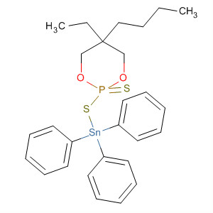 1,3,2-Dioxaphosphorinane, 5-butyl-5-ethyl-2-[(triphenylstannyl)thio]-,2-sulfide