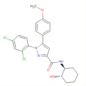 1H-Pyrazole-3-carboxamide,1-(2,4-dichlorophenyl)-4,5-dihydro-N-[(1S,2S)-2-hydroxycyclohexyl]-5-(4-methoxyphenyl)-, (5R)-