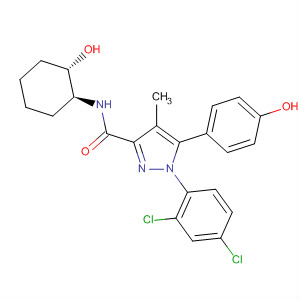 1H-Pyrazole-3-carboxamide,1-(2,4-dichlorophenyl)-4,5-dihydro-N-[(1S,2S)-2-hydroxycyclohexyl]-5-(4-hydroxyphenyl)-4-methyl-, (4R,5R)-