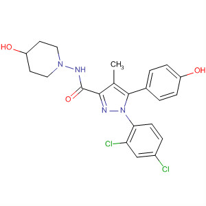 1H-Pyrazole-3-carboxamide,1-(2,4-dichlorophenyl)-5-(4-hydroxyphenyl)-N-(4-hydroxy-1-piperidinyl)-4-methyl-