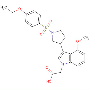 1H-Indole-1-acetic acid,3-[1-[(4-ethoxyphenyl)sulfonyl]-3-pyrrolidinyl]-4-methoxy-