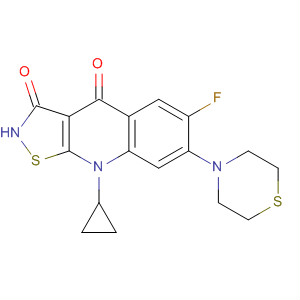 Isothiazolo[5,4-b]quinoline-3,4(2H,9H)-dione,9-cyclopropyl-6-fluoro-7-(4-thiomorpholinyl)-