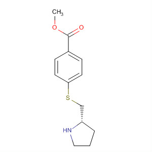 Benzoic acid, 4-[[(2S)-2-pyrrolidinylmethyl]thio]-, methyl ester