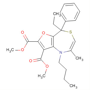 Furo[3,2-e][1,4]thiazepine-7,8-dicarboxylic acid,1-butyl-5-ethyl-1,5-dihydro-2-methyl-5-phenyl-, 7,8-dimethyl ester