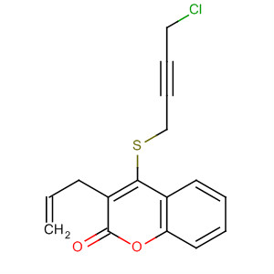 2H-1-Benzopyran-2-one,4-[(4-chloro-2-butyn-1-yl)thio]-3-(2-propen-1-yl)-
