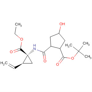 Cyclopentanecarboxylic acid,2-[[[(1R,2S)-2-ethenyl-1-(ethoxycarbonyl)cyclopropyl]amino]carbonyl]-4-hydroxy-, 1,1-dimethylethyl ester, (1R,2R,4R)-