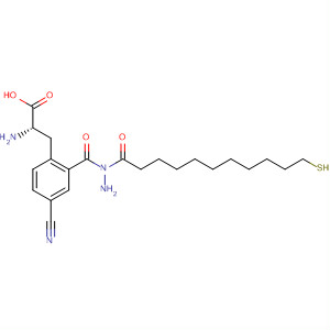 L-Phenylalanine, 4-cyano-N-(11-mercapto-1-oxoundecyl)-, hydrazide