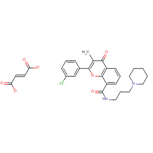 4H-1-Benzopyran-8-carboxamide,2-(3-chlorophenyl)-3-methyl-4-oxo-N-[3-(1-piperidinyl)propyl]-,(2E)-2-butenedioate (1:1)