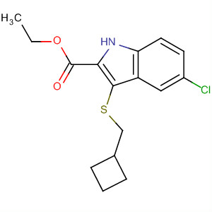 1H-Indole-2-carboxylic acid, 5-chloro-3-[(cyclobutylmethyl)thio]-, ethylester