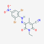 3-Pyridinecarbonitrile,  5-[2-(2,6-dibromo-4-nitrophenyl)diazenyl]-1-ethyl-1,2-dihydro-6-hydroxy-4-methyl-2-oxo-