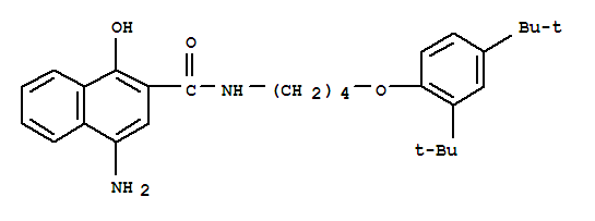 4-amino-N-[4-[2,4-bis(1,1-dimethylethyl)phenoxy]butyl]-1-hydroxynaphthalene-2-carboxamide