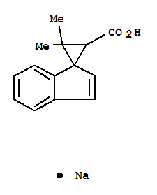 sodium 3,3-dimethylspiro[cyclopropane-1,1-[1H]indene]-2-carboxylate