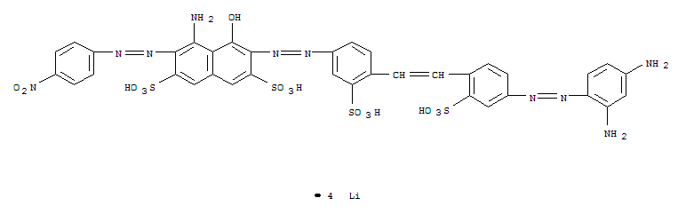 tetralithium 4-amino-6-[[4-[2-[4-[(2,4-diaminophenyl)azo]-2-sulphonatophenyl]vinyl]-3-sulphonatophenyl]azo]-5-hydroxy-3-[(4-nitrophenyl)azo]naphthalene-2,7-disulphonate